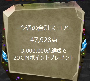 3,000,000点達成で20CMポイントボーナス